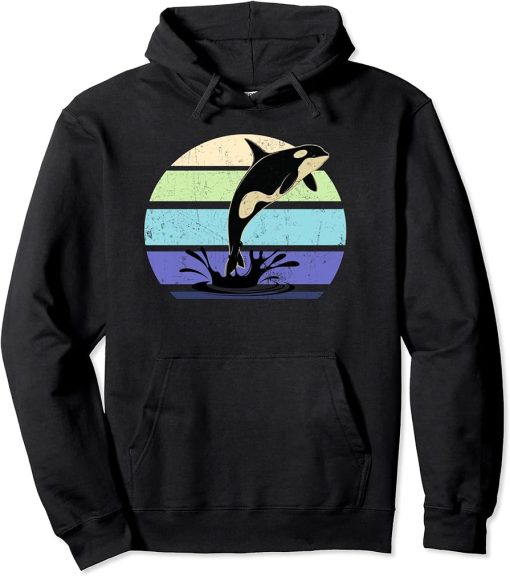 Orca Killer Whale Dress Retro Seaworld Shirts Womens Mens Pullover Hoodie